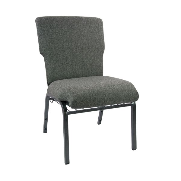 Advantage Charcoal Gray Discount Church Chair - 21 in. Wide