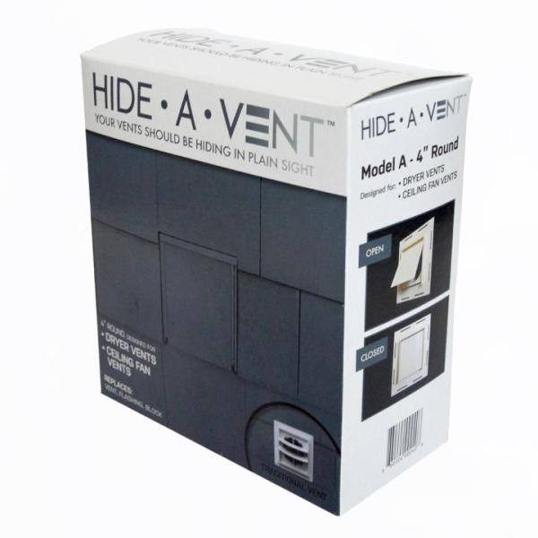 HIDE-A-VENT 4 in. Round Exterior Vent for Dryers and Bathroom fans Model A