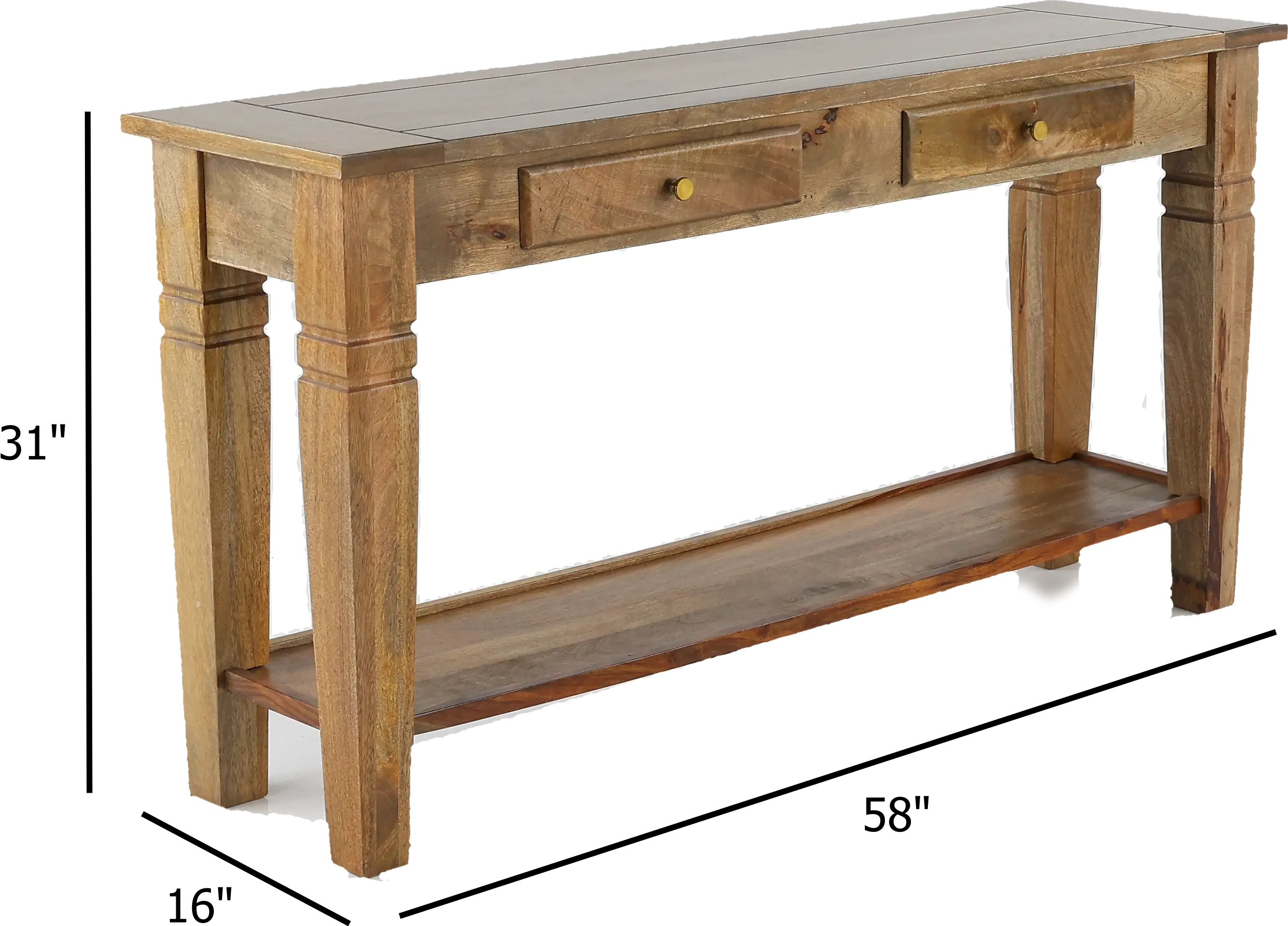 Hamilton Reclaimed Narrow Sofa Table