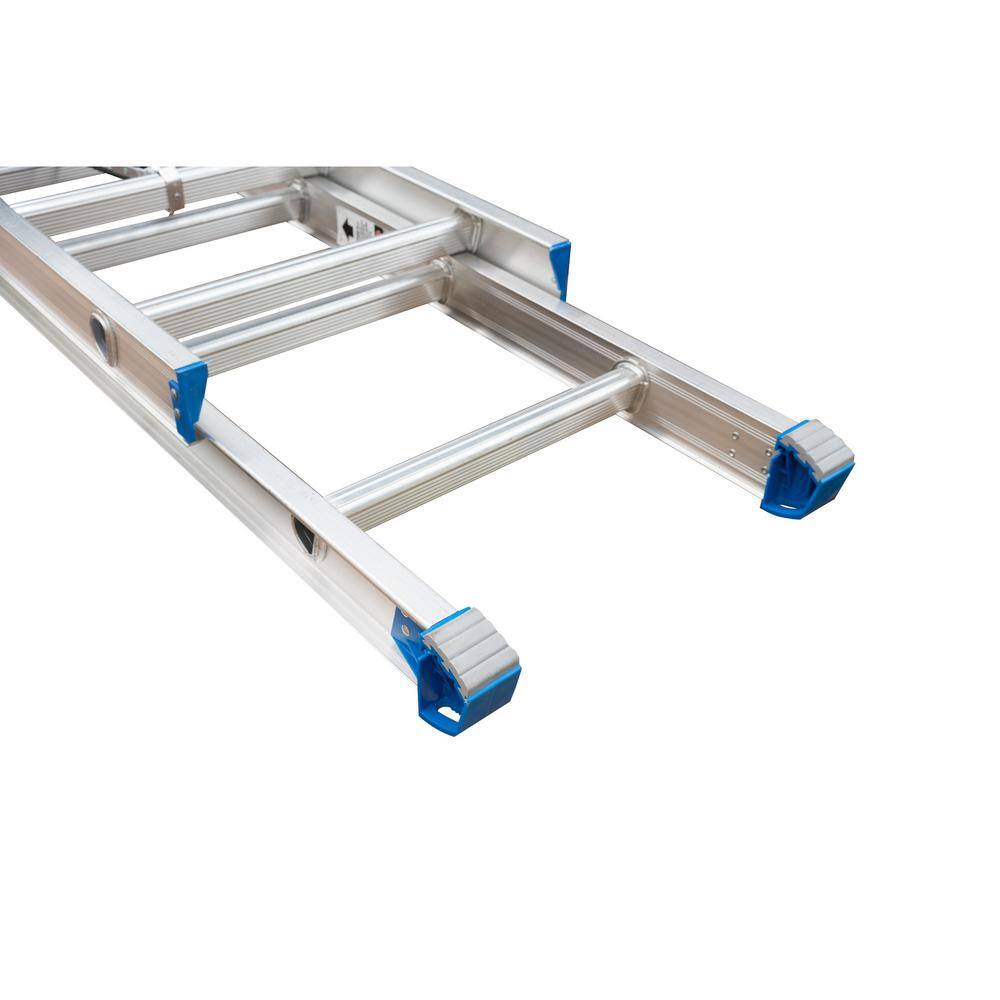 Werner 24 ft. Aluminum D-Rung Equalizer Extension Ladder with 250 lb. Load Capacity Type I Duty Rating D1824-2EQ