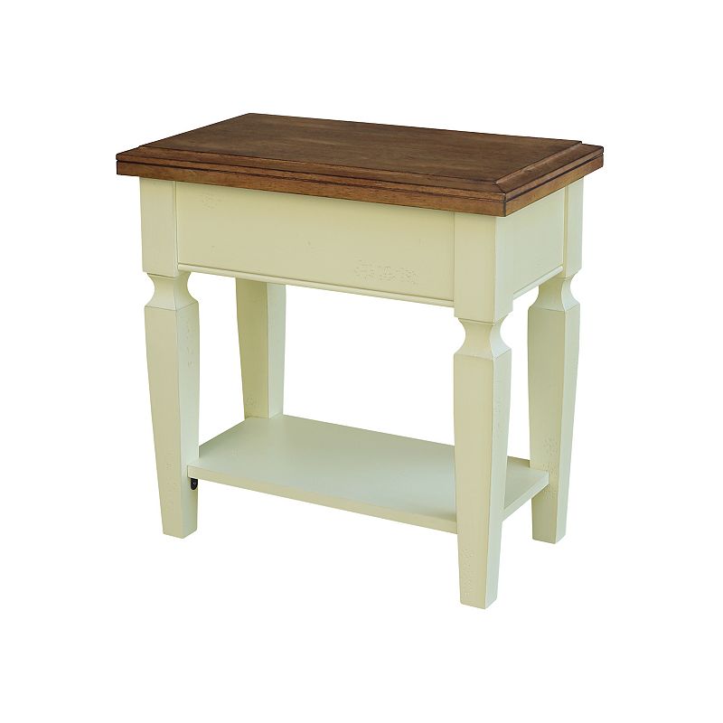 International Concepts Vista Solid Wood Side Table