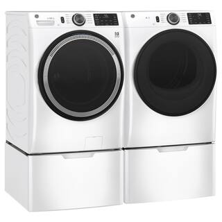 GE 7.8 cu. ft. Smart Front Load Gas Dryer in White with Sanitize Cycle ENERGY STAR GFD55GSSNWW