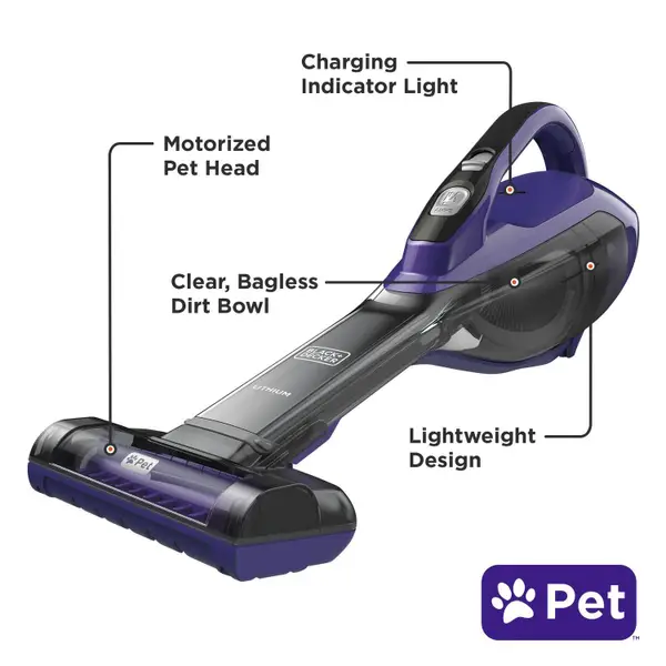 Black + Decker Dustbuster Pet Hand Vacuum