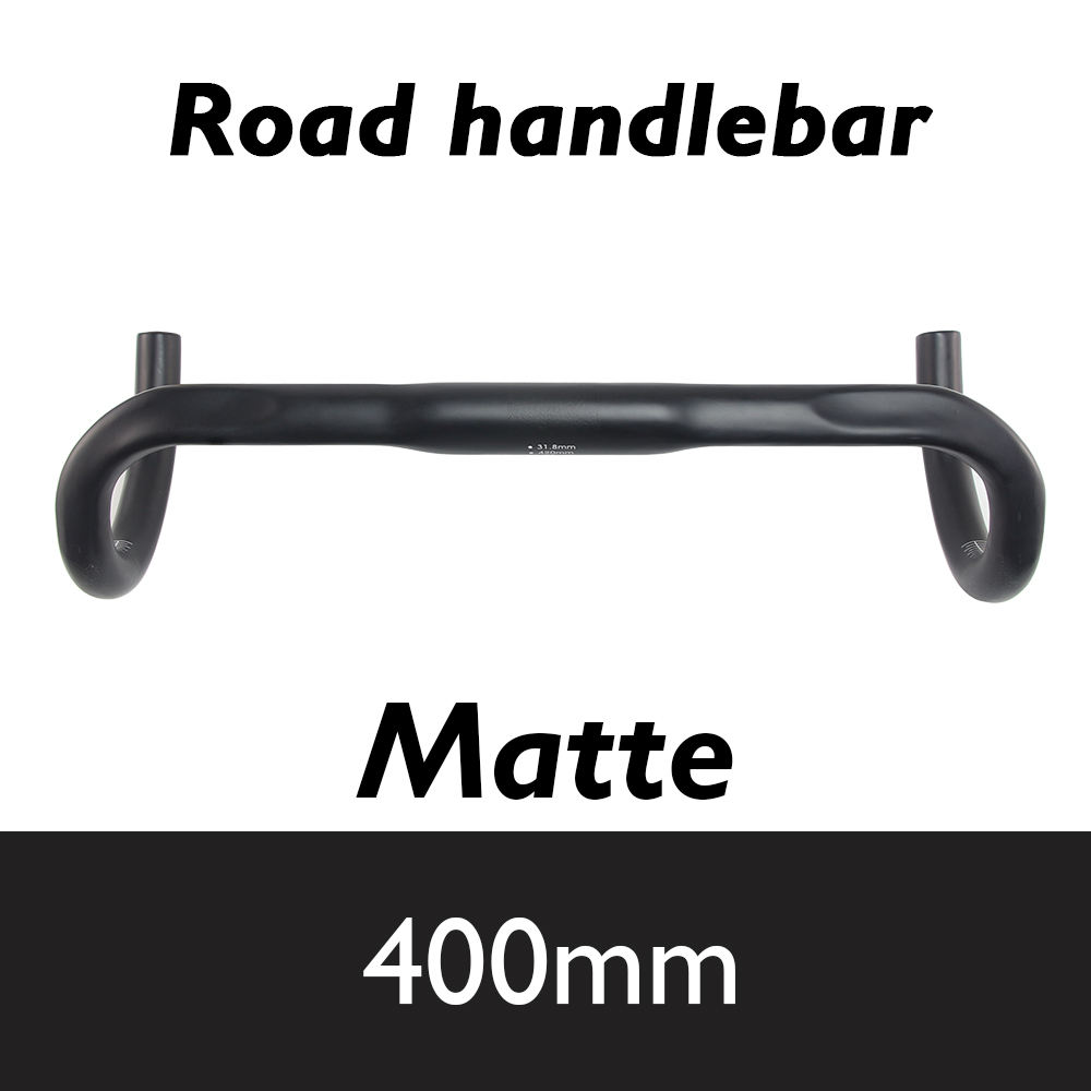 Road Bicycle Parts Handlebar Bent Bar 31.8mm Full Carbon Fiber Bike Cycle Handle Bar External Routing Black Matte 400mm 440mm