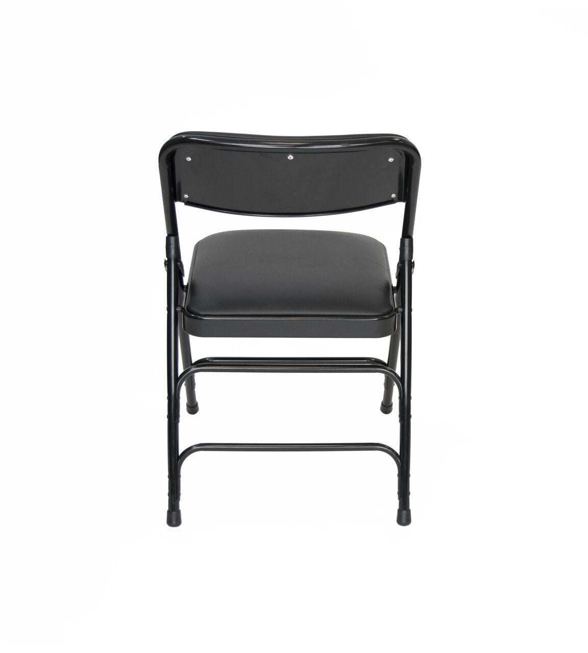 Chair - Rhino Vinyl Padded Metal Folding w/Triple Brace Quad Hinge - Black (4/Box)