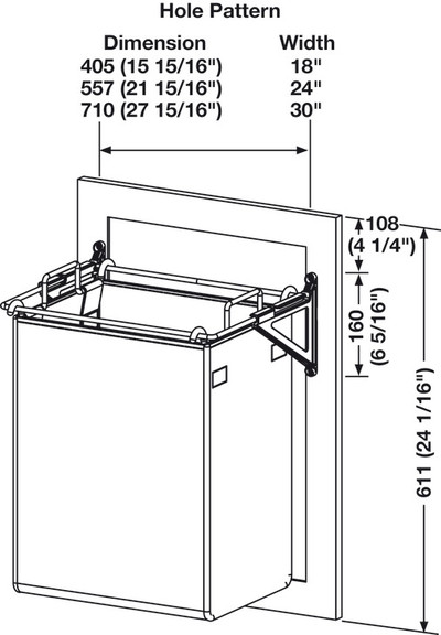 Hafele Tilt Out Hamper  with Removable Black Bag  ...