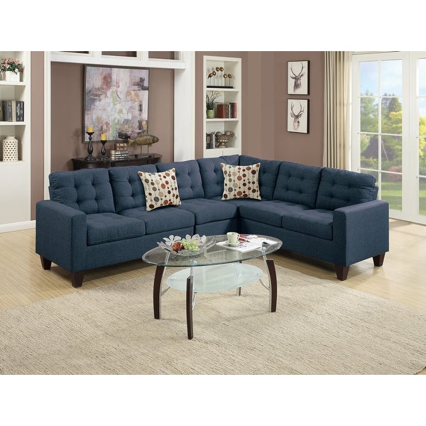 4 Piece Sectional Sofa with Pillows