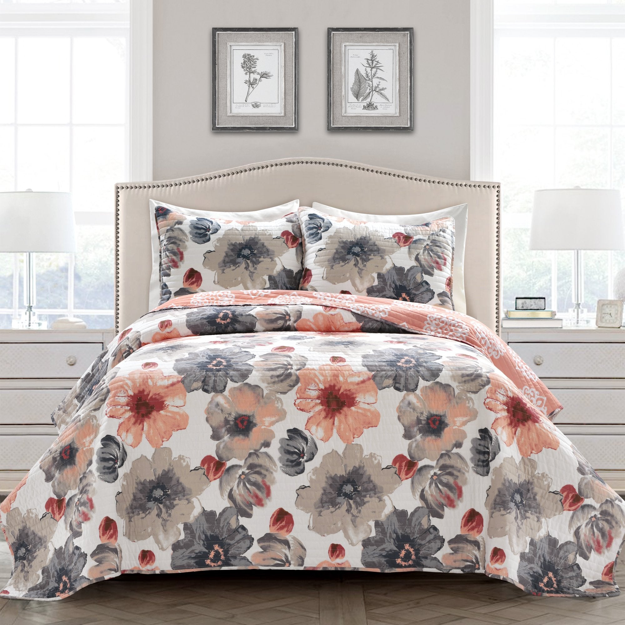 Bedding Bundle: Leah Quilt Set + Bella Comforter - Full/Queen