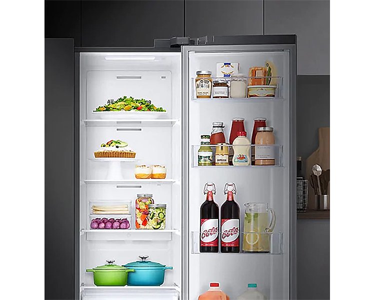  ADA 28 Cu. Ft. Fingerprint Resistant Stainless Steel Smart Side-By-Side Refrigerator With Large Capacity