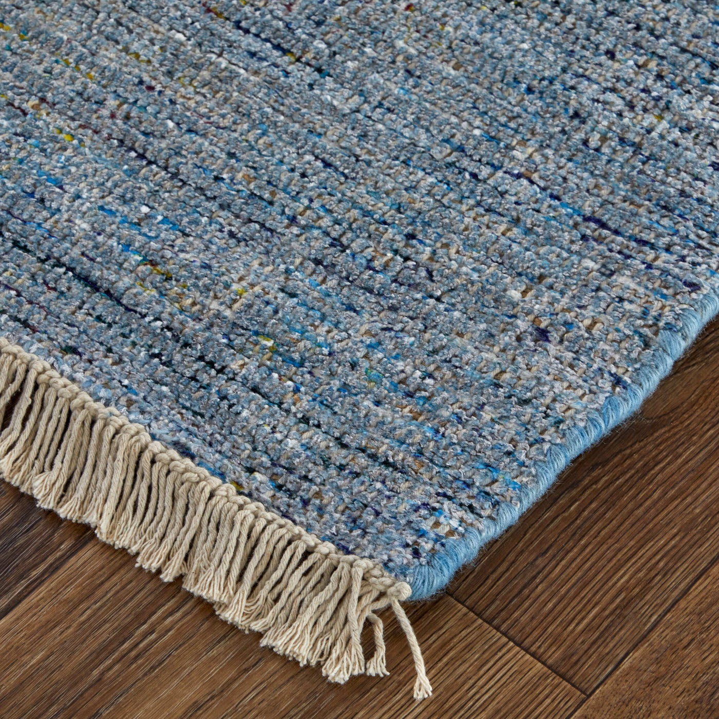 Ramey Hand Woven Blue and Beige Rug by BD Fine