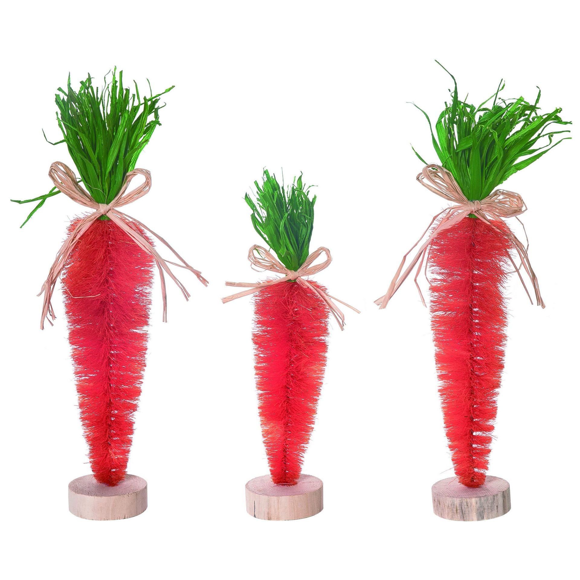 3 Bottlebrush Carrots Set Of 3