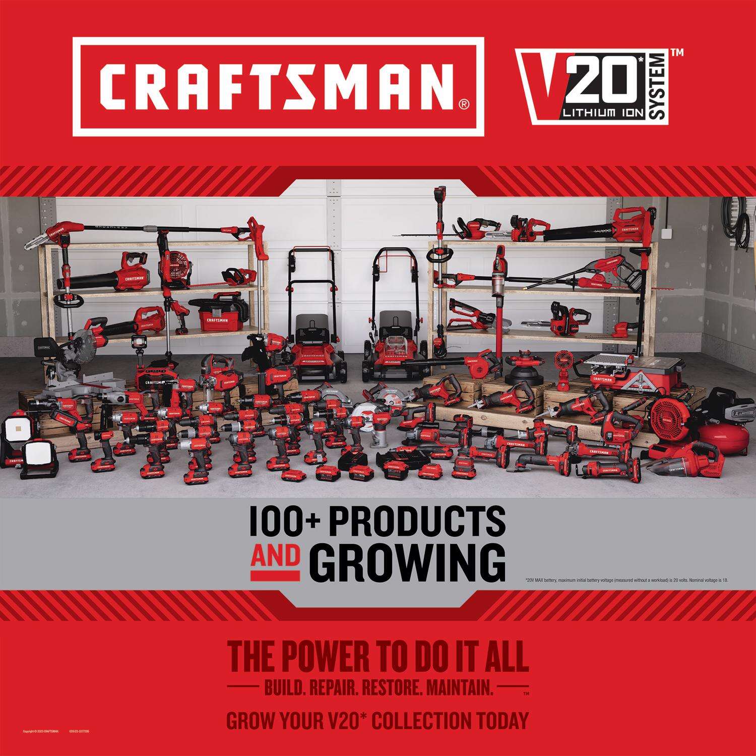 Craftsman 13 in. 20 V Battery String Trimmer Kit (Battery and Charger)