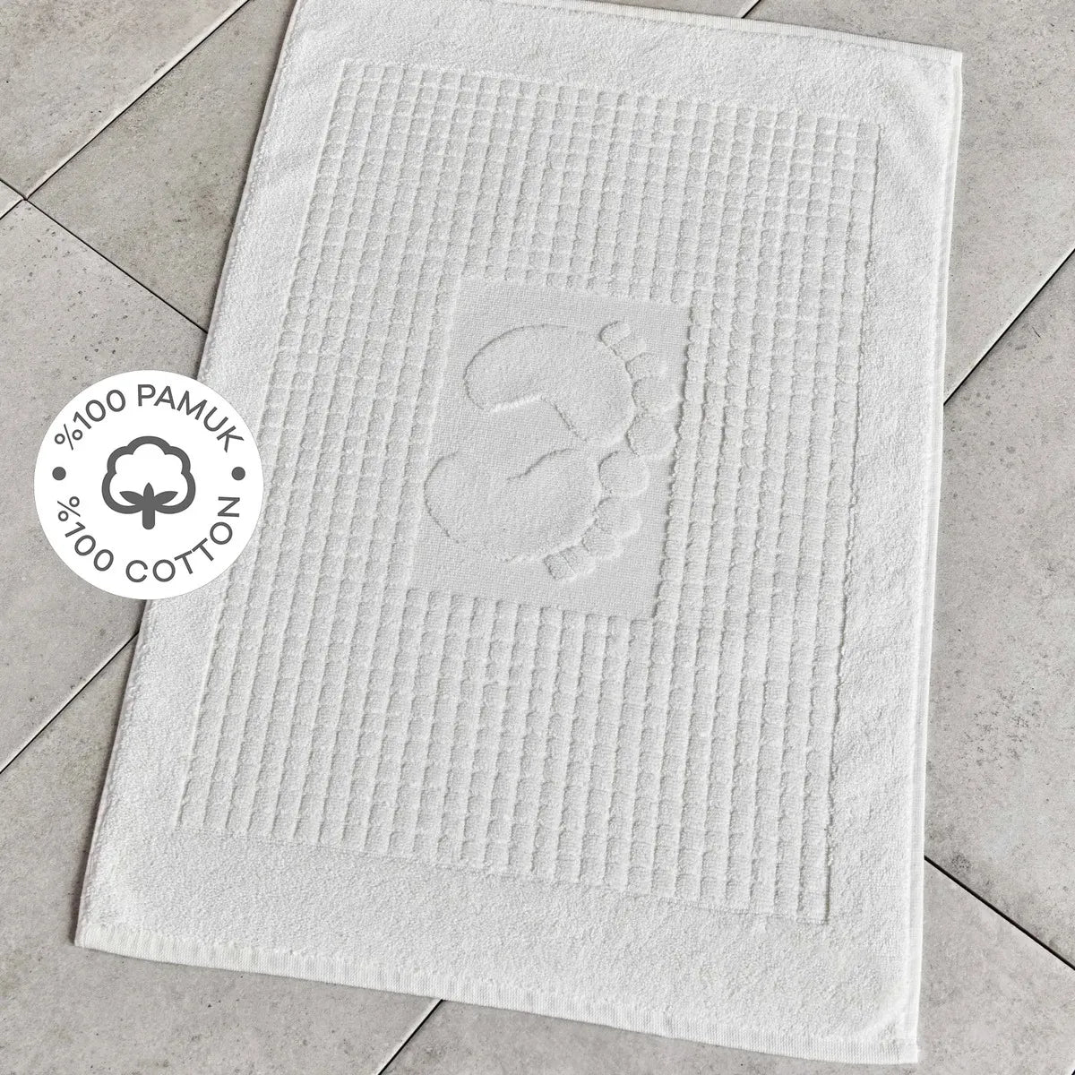 Karaca Home Fable White 100% Cotton Foot Towel 50X70 Cm 200.19.01.0202