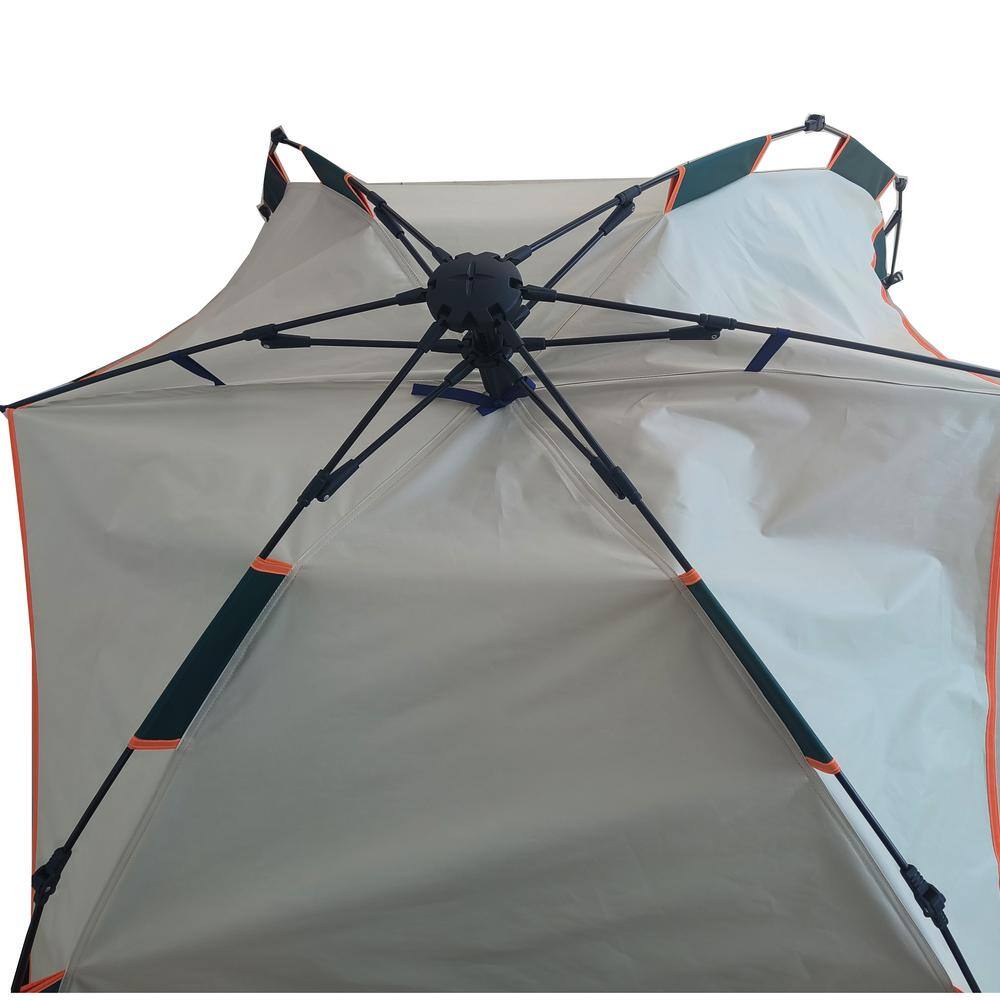 Kahomvis 4-Person Waterproof Polyester Camping Dome Tent Portable Backpack Tent in Antique Black QDF-LKW2-551