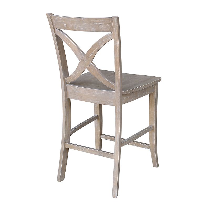 International Concepts Cosmo Crossback Wood Counter Stool