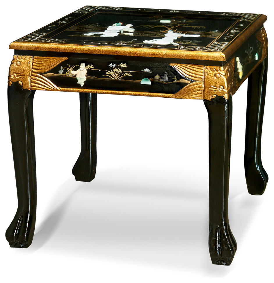 Black Lacquer Living Room Set  Chinese Imperial Motif   Asian   Living Room Furniture Sets   by China Furniture and Arts  Houzz