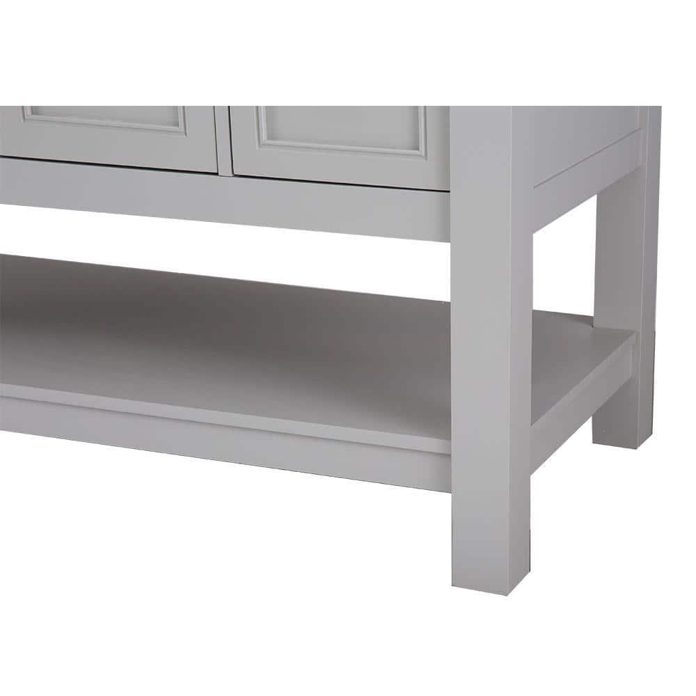 Home Decorators Collection Gazette 24 in W x 2175 in D x 34 in H Vanity Cabinet Only in Grey