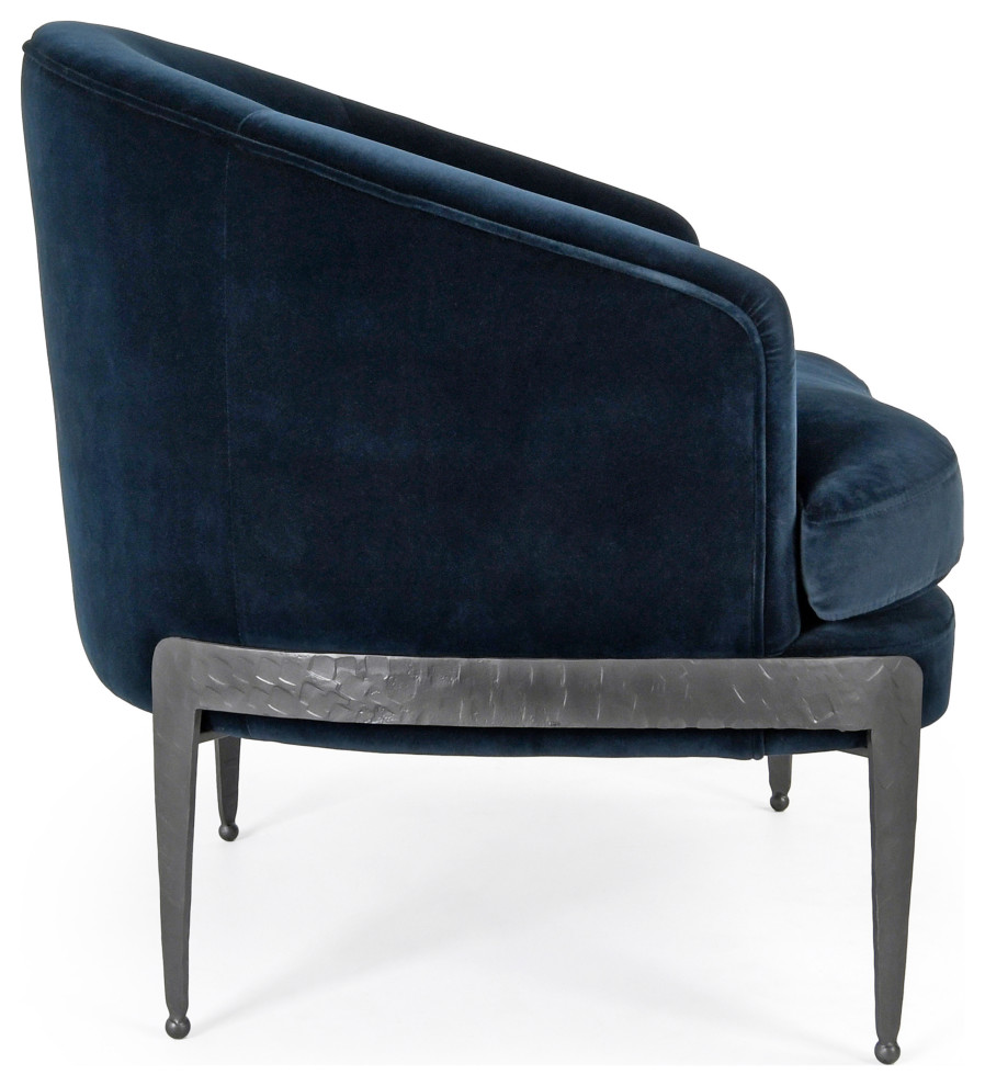 Ann Accent Chair Midnight Blue   Midcentury   Armchairs And Accent Chairs   by Kosas  Houzz