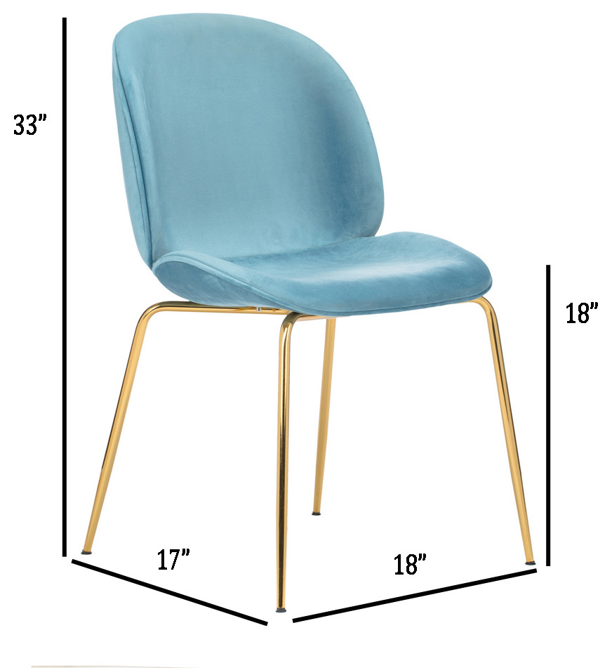 Pony Series Glamorous Fabric Upholstered Side/Dining Accent Chair   Midcentury   Dining Chairs   by Ariel Block  Houzz