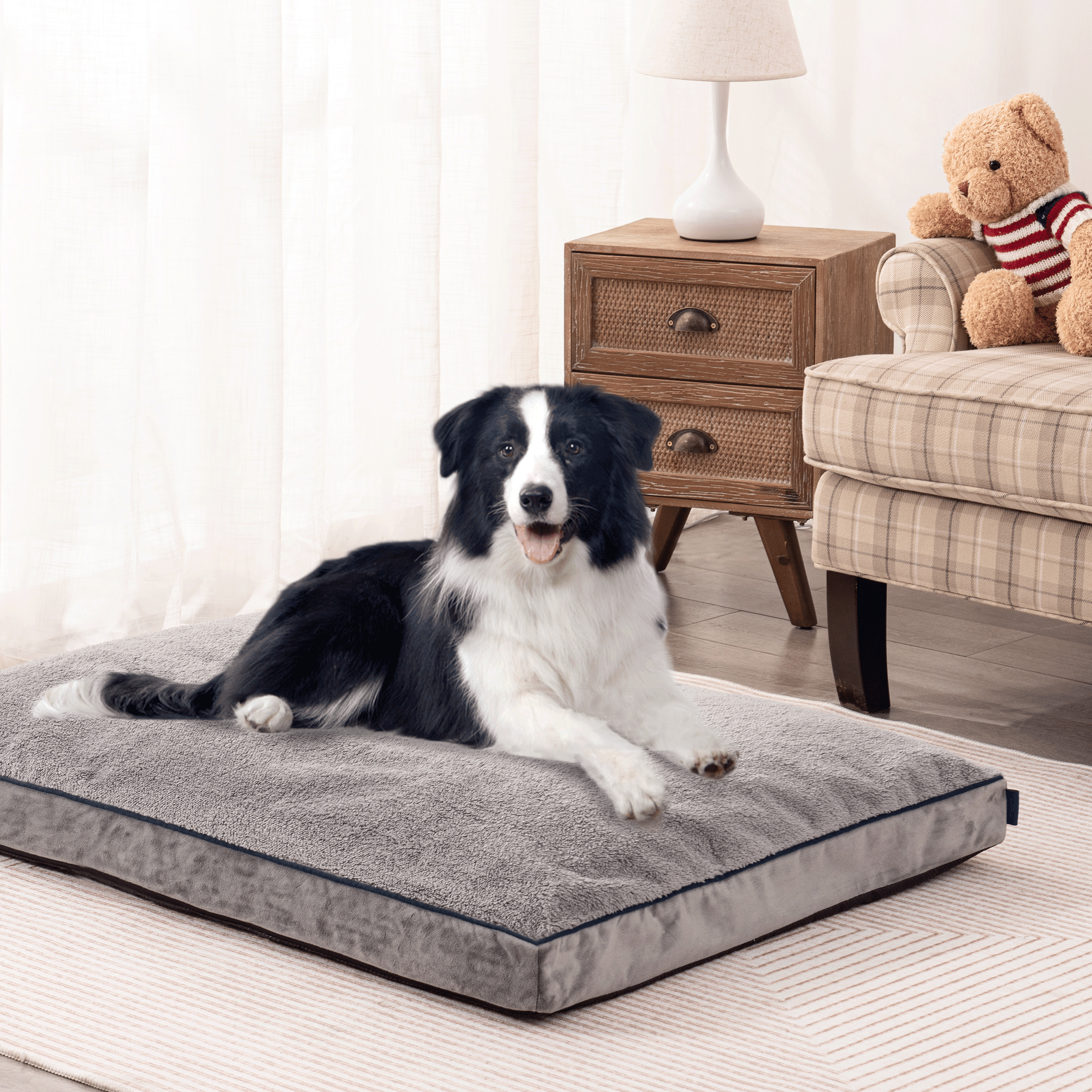 Subrtex Dog Bed for Large, Medium and Small Dogs with Removable Washable Cover (36