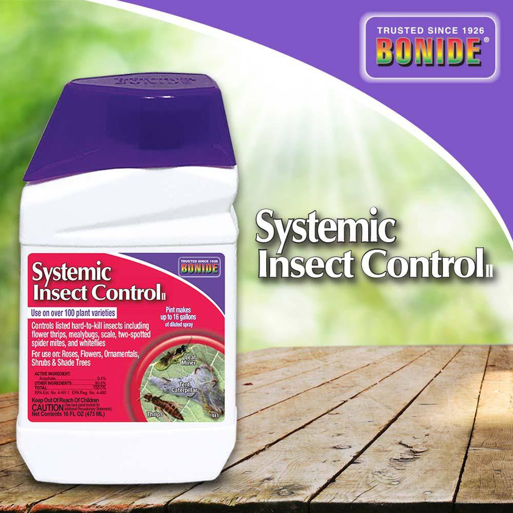 Bonide Systemic Insect Control 16 oz. Concentrate Long Lasting Insecticide for Outdoor Gardening Makes 16 Gallons 941