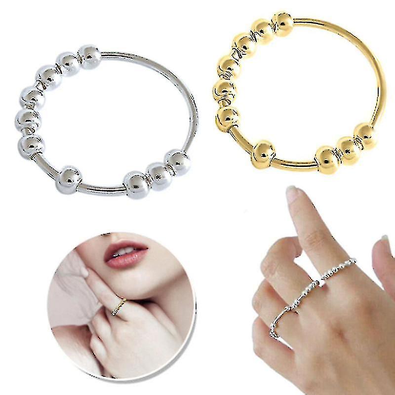 Anxiety Ring Ball Ring Stress Ring Anxiety Ring Stainless Steel Bead Ring Ring