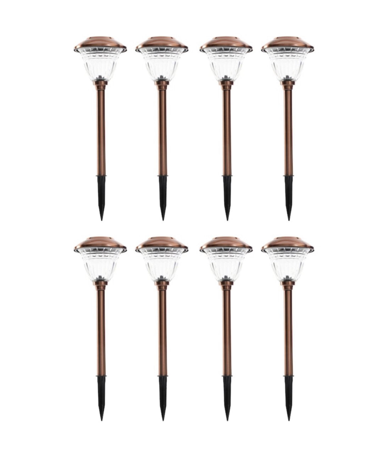 Energizer 10Pack Solar LED Pathway Lights Outdoor-Stainless Steel