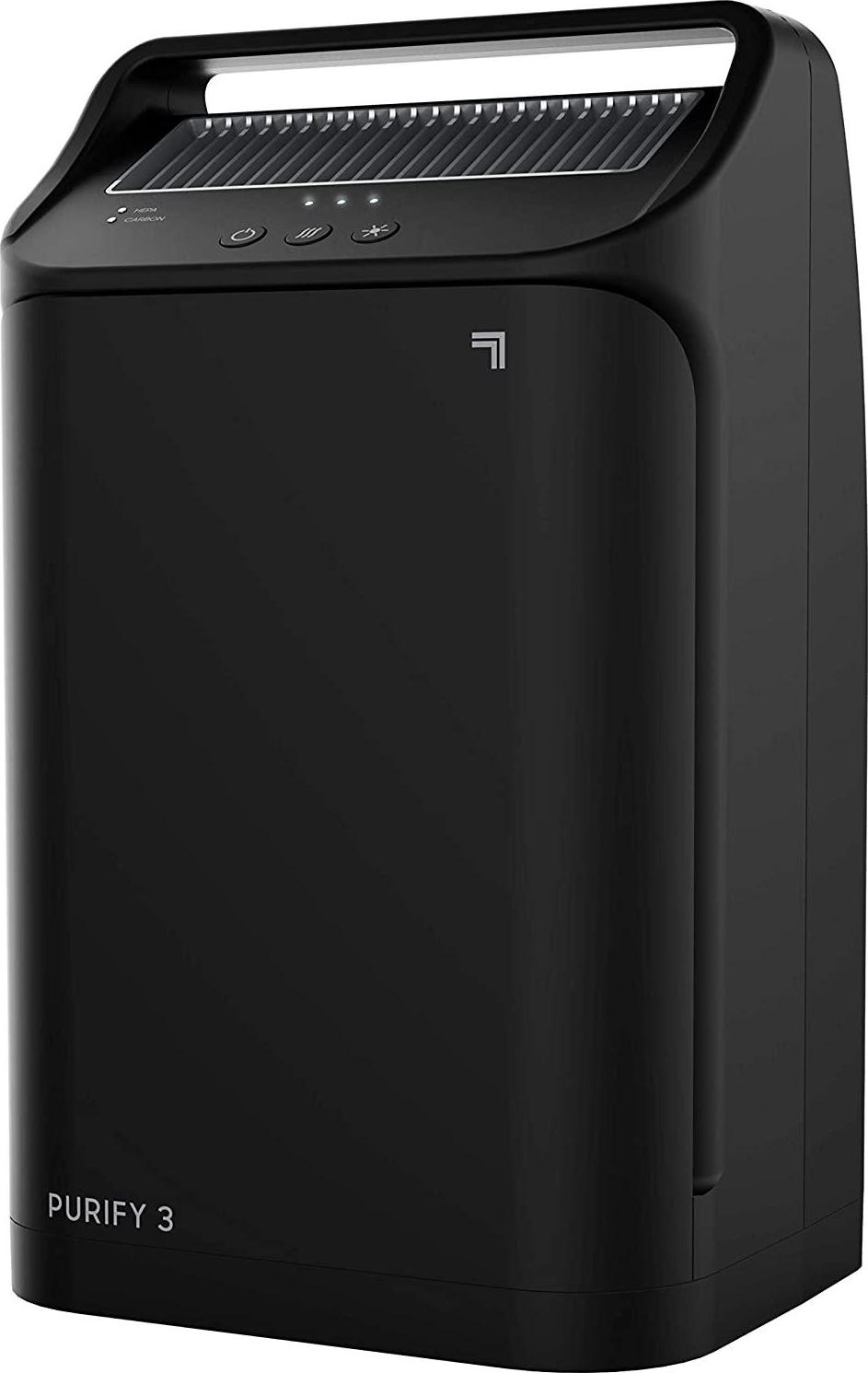 Sharper Image True HEPA Air Purifier， Covers up to 125 Sq. feet 3 Speed Settings， Black