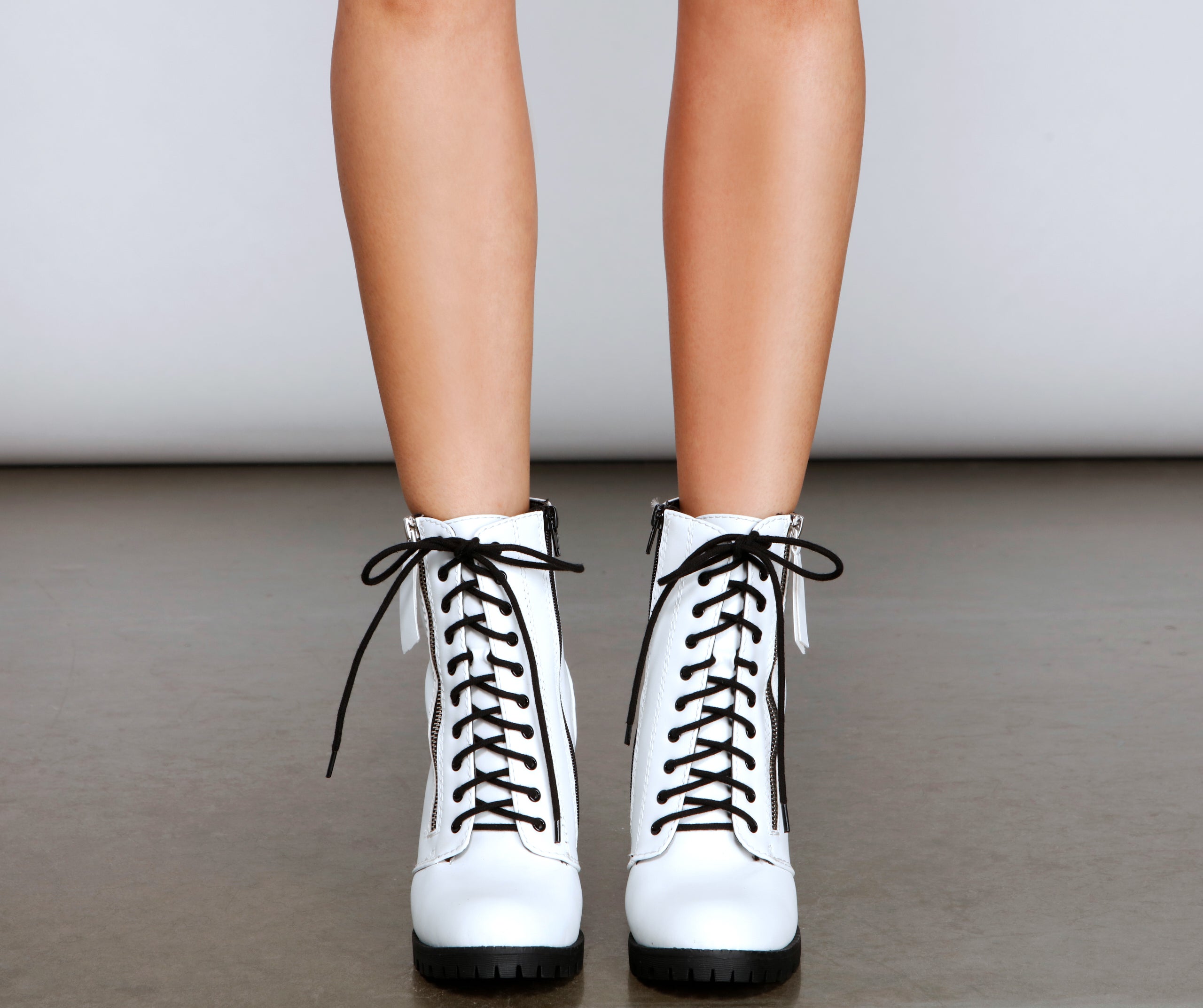 Own It Faux Leather Zipper Booties