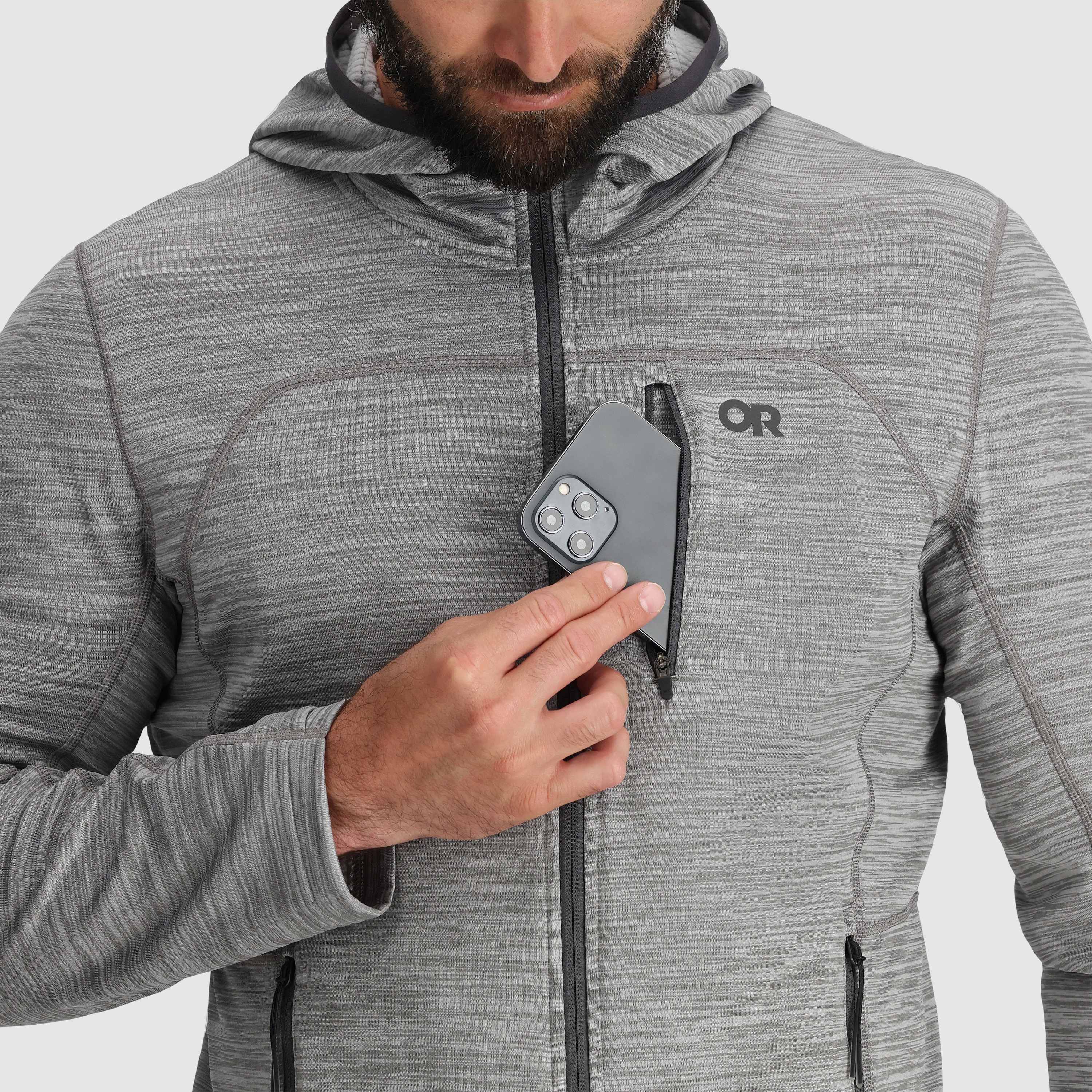 Men's Vigor Grid Fleece Full Zip Hoodie