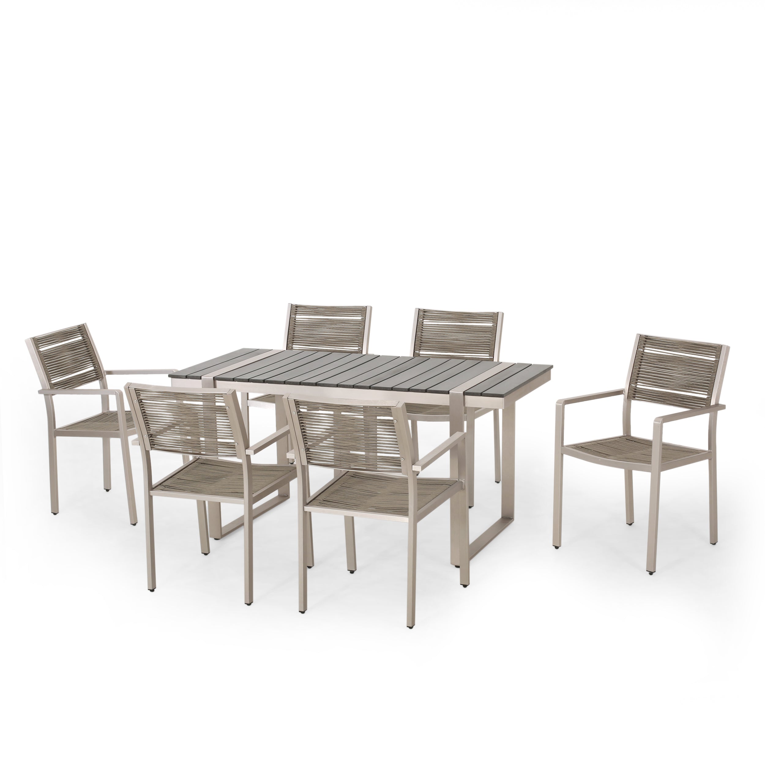 Quay Outdoor 7 Piece Aluminum Dining Set