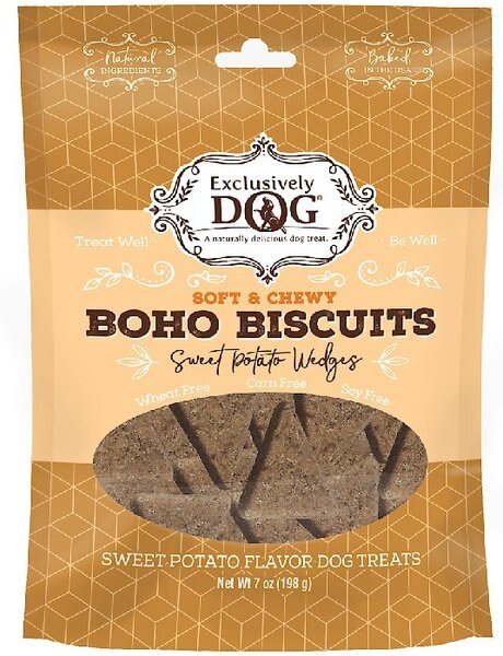 Exclusively Dog Boho Biscuits Sweet Potato Flavor Soft and Chewy Dog Treats