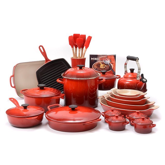 Mixed 20 PCs Cast Iron Cookware Set