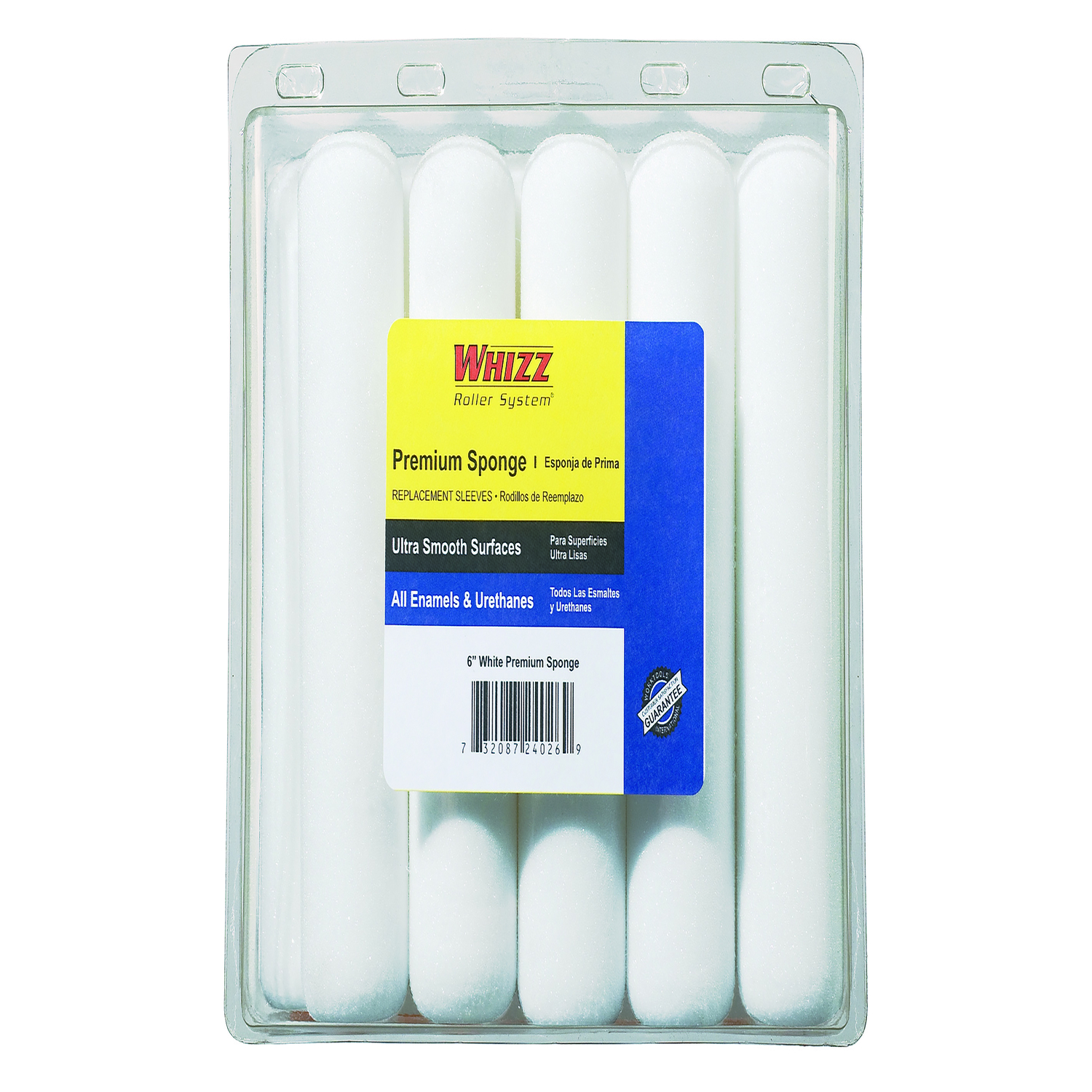 Whizz Sponge 6 in. W X 1/2 in. Mini Paint Roller Cover 10 pk