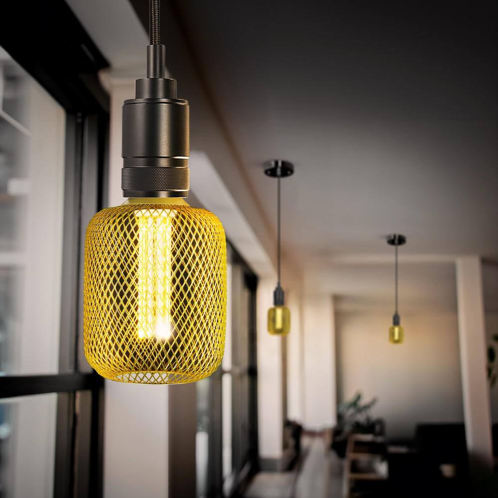 Feit Electric 25W Equivalent Dimmable Vintage Oversized LED Light Bulb With Mesh Cage Acrylic Filament Matte Gold Soft White 2700K CGAYCMG927CAHDRP