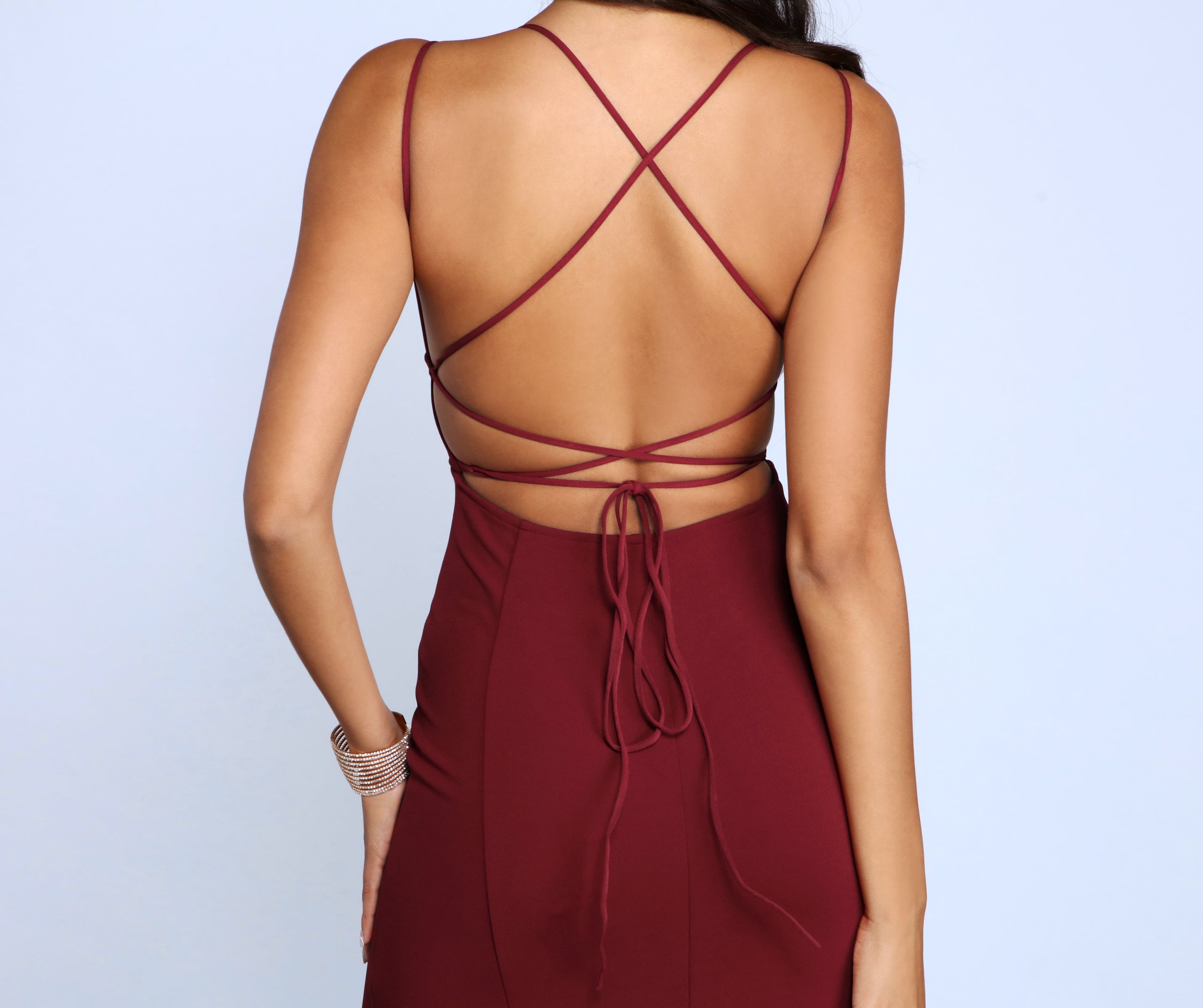 Holly Lace-Up Back Mermaid Dress