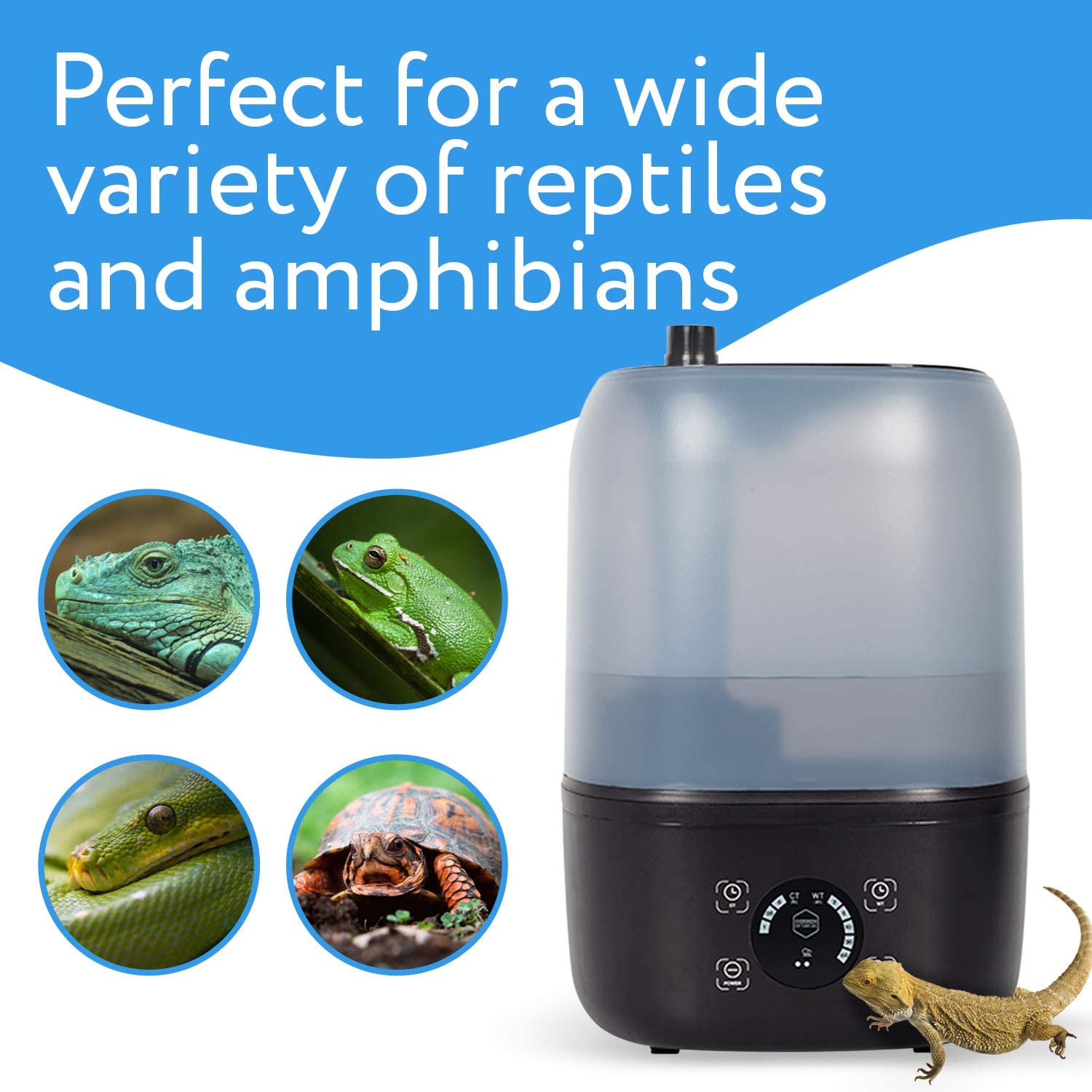 Evergreen Pet Supplies Reptile Humidifier/Fogger - 4L Tank - Digital Timer