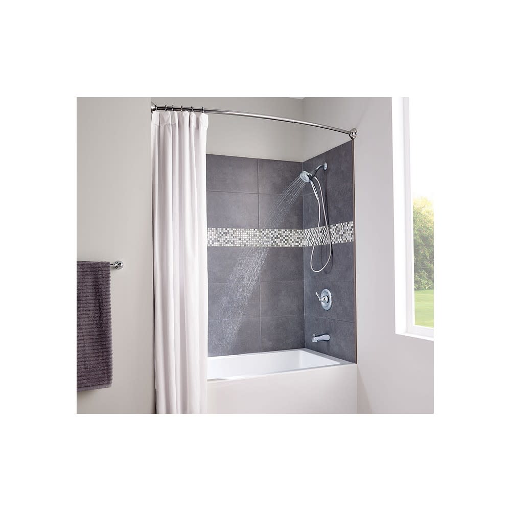 Moen Shower Rod Chrome 72 Adjustable Curved