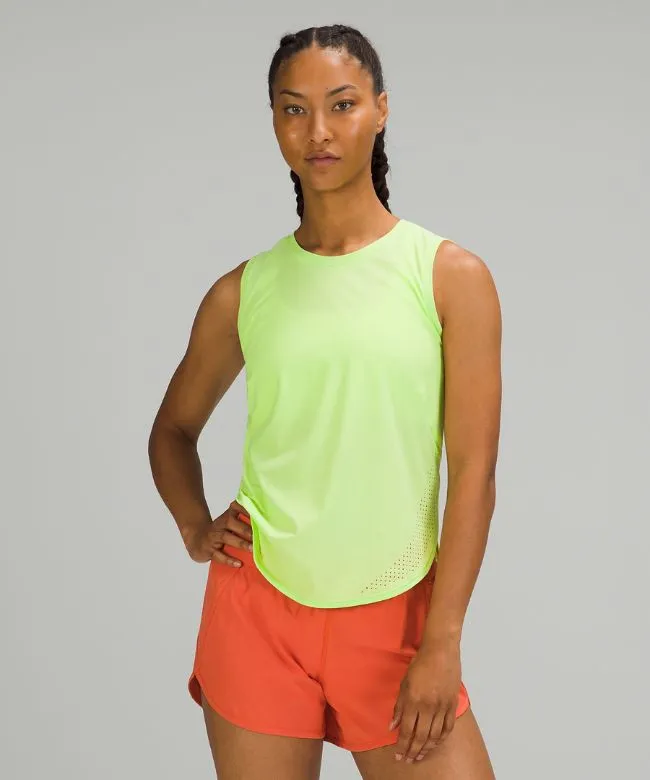 High Neck Split Hem Run Tank