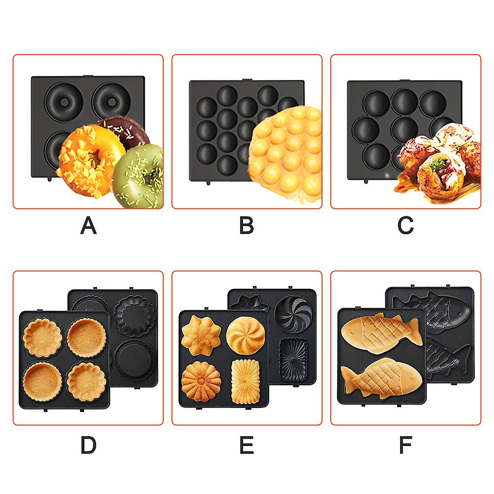 Waffle Plates 14*14cm Black Style C  For Waffle Maker Type3003