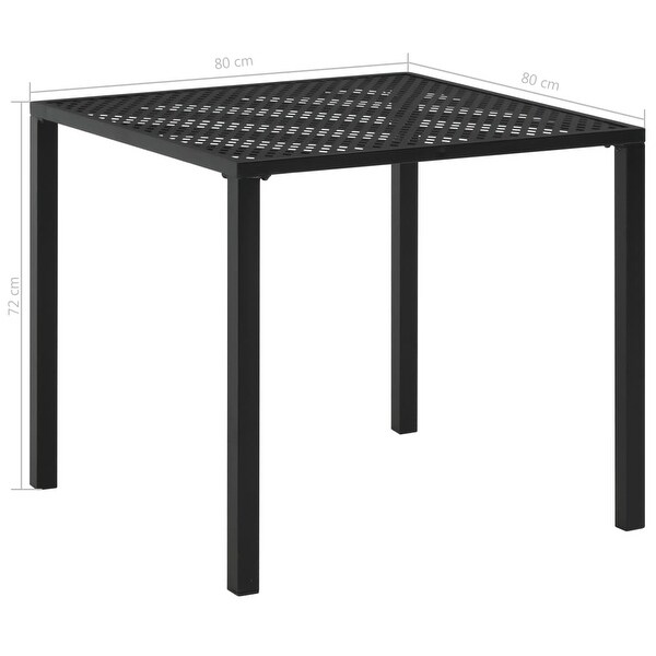 vidaXL Patio Table Black 31.5