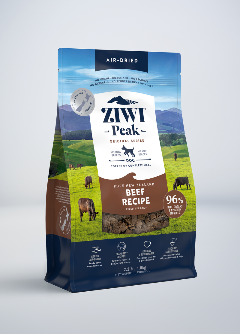 ZiwiPeak Grain Free Air-Dried Beef Recipe Dry Dog Food