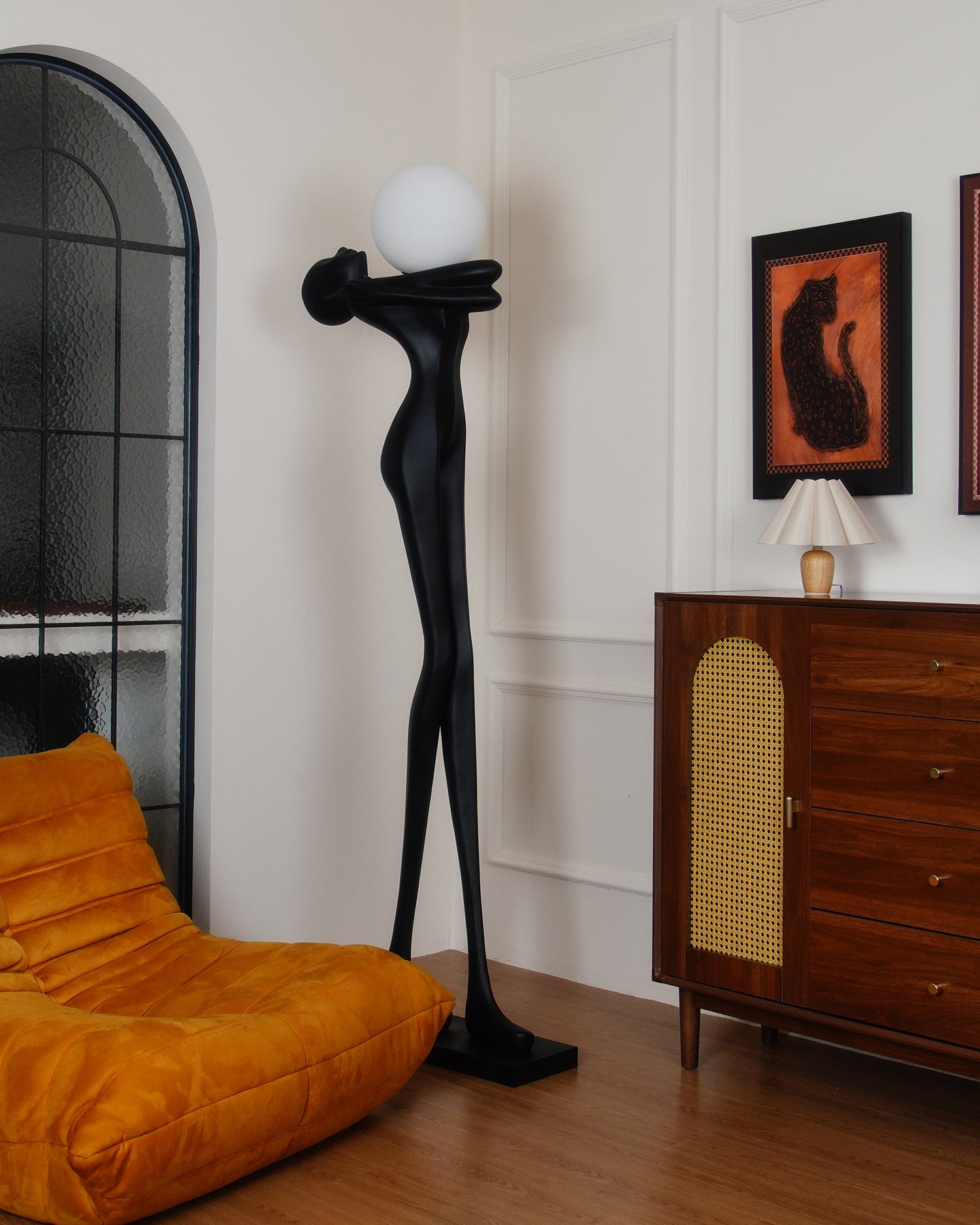 Embrace Ball Sculpture Floor Lamp