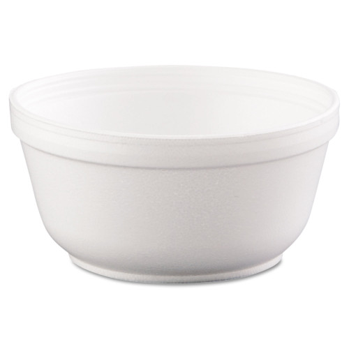 Dart Insulated Foam Bowls， 12 oz， White， 50/Pack， 20 Packs/Carton (12B32)