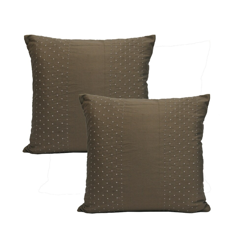 Marquesa Dots Slub Texture Pillow Shell 2 Piece Set  NO INSERT