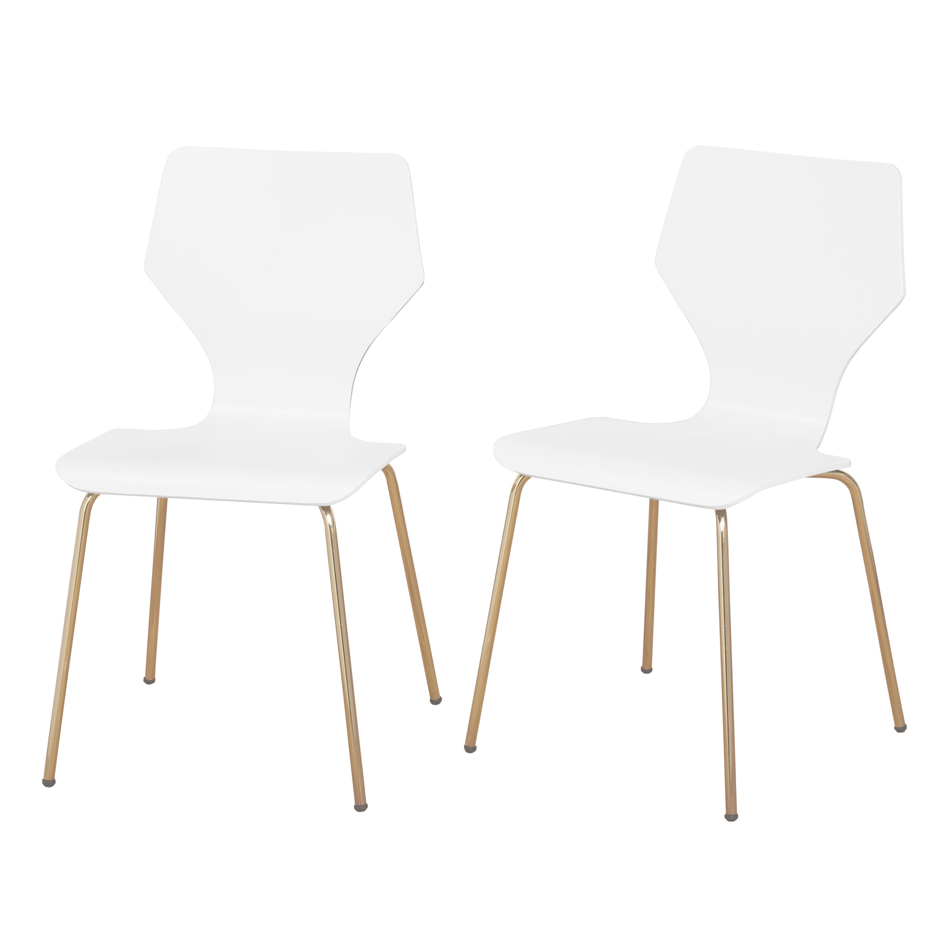 angelo:HOME Dining Chairs - Enna Bentwood/Metal set of 2 (white)