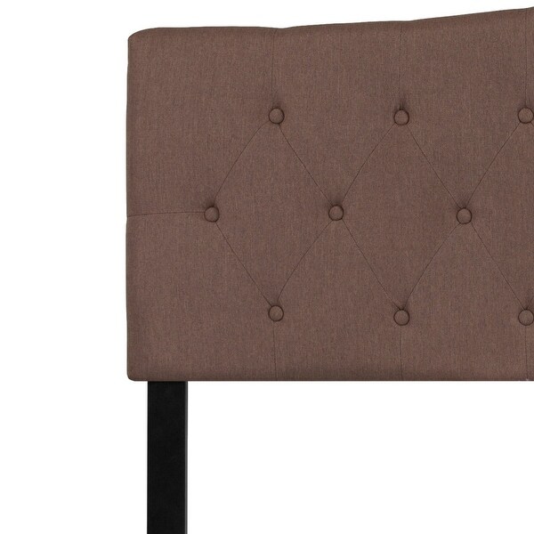 Arched Button Tufted Upholstered Headboard - - 26960288