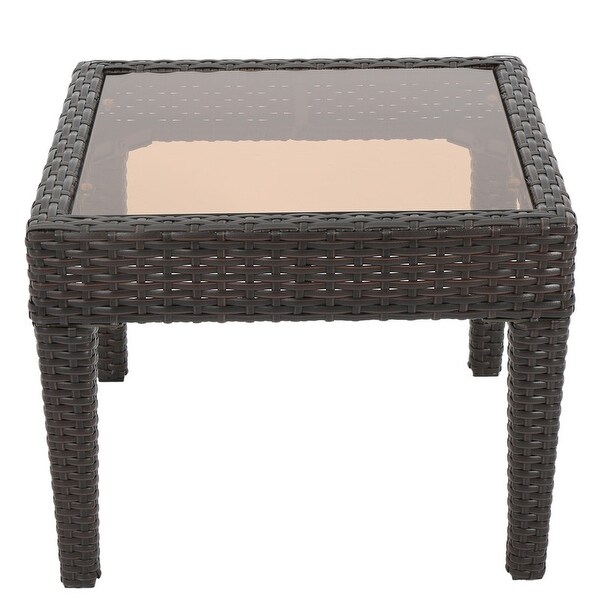 Modern Outdoor ANTIBES ACCESS Table，Made of Ratten Side Tea Table