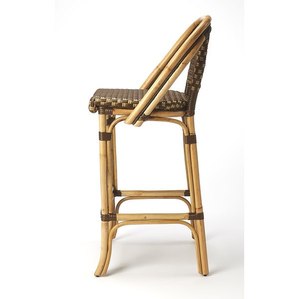 Handmade Lila Rattan Barstool (Philippines)