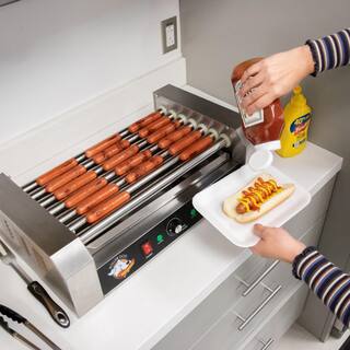 Funtime 187 sq. in. Stainless Steel Hot Dog Roller Grill RDB18SS